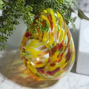 Clever Garden Yellow Tear Drop Open-sides Bird Feeder